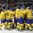 COLOGNE, GERMANY - MAY 21: Team Sweden celebrate after a 2-1 shootout win over team Canada during gold medal game action at the 2017 IIHF Ice Hockey World Championship. (Photo by Matt Zambonin/HHOF-IIHF Images)
